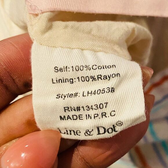 Line & Dot Nina Multicolored Striped Shorts Size Medium - Picture 5 of 6